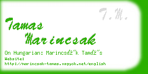 tamas marincsak business card